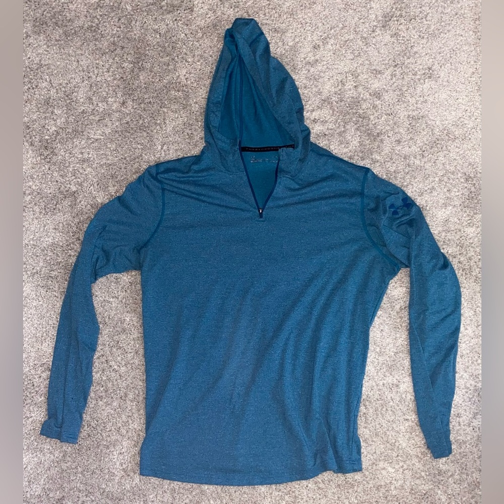 Men’s medium blue under armour quarter zip hoodie
